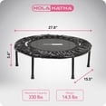 thumbnail image 3 of HolaHatha Foldable Mini Trampoline, 36" Round Portable Fitness Rebounder, Black, 3 of 11