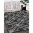 thumbnail image 3 of Ahgly Company Tapis Rond Lavable en Machine Intérieur Transitionnel Gris, 5 Pieds Rond, 3 of 7