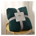 thumbnail image 1 of Riforla The New Coral Blanket Flannel Solid Color Office Lunch Break Blanket Blanket green, 1 of 1