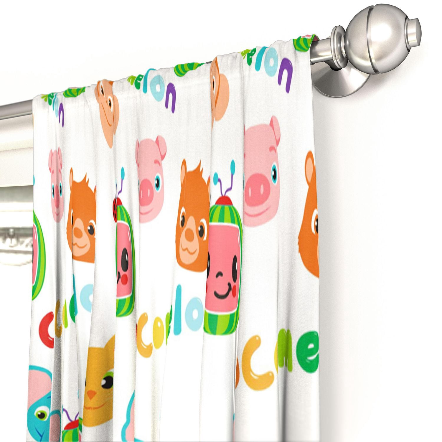 Cocomelon Animaux Rideaux Opaque pour la Chambre, Lot de 2