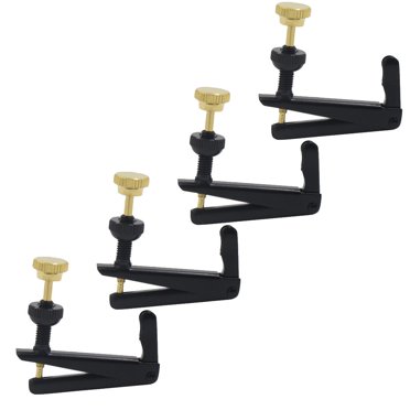 Milaget 4 Pieces Violin Fine Adjusters Fiddle Parts 1/4-1/2 Universal Black