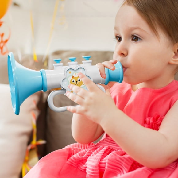 Pisexur Baby Toys Jouets pour Bébé Instruments de Musique Jouet Trompette Ensemble de Jouets Musicaux Préscolaire Éducatif Apprentissage Précoce Cadeaux d'Anniversaire pour Garçons et Filles Poupées pour Bébé, Jouets de Voiture pour Garçons et Filles de 3 à 5 Ans