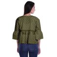 thumbnail image 2 of Moomaya T-Shirt à Col Rond pour Femmes à Manches Évasées, Haut Court en Coton Imprimé, Haut Décontracté, 2 of 4