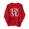 thumbnail image 1 of Penkiiy Chandails en Molleton de la Saint-Valentin pour Femmes - Mignon Chandail en Molleton de la Saint-Valentin Décontracté Cœur Pull-Over Rouge S, 1 of 7