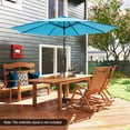 thumbnail image 4 of Costway 10Ft Outdoor Market Patio Table Umbrella Push Button Tilt Crank Lift Blue, 4 of 10