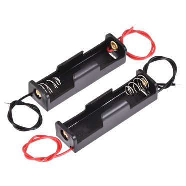 Unique Bargains Boîte de Rangement pour Piles 1 Emplacement x 1.5V 2 Fils pour Piles 1 x AA 6 Pcs