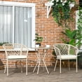 thumbnail image 2 of Outsunny 3 Pieces Wicker Patio Furniture w/ Soft Cushions, Glass Table, 2 of 10