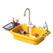 Binwennn Kids' Pretend Play Kitchen Set With Storage & Dishwashing/Vegetable Washing Accessories Multiple Colors Rot 30 Cm