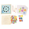 thumbnail image 2 of Wooden Beads Board Toy, 2 In 1 Color Matching  Fishing Board Educational  For Toddlers For Preschool, 2 of 8