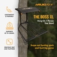 thumbnail image 3 of Muddy The Boss XL Hang On 1 Person Deer Hunting Tree Stand w/ XL Platform, 3 of 9