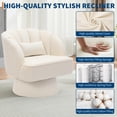 thumbnail image 2 of Yiwa Mid-Back Swivel Armchair, Upholstered Lounge Reading Chair with Pillow and 360-Degree Rotation, 2 of 8