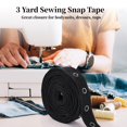 thumbnail image 3 of 3 Yards Sewing Snap Tape Trim, Sewing Snap Ribbon Fastener Press Stud Tape, Snap Button Tape Soft Cloth Sewing Snap for Sewing DIY Accessories, 3 of 6