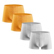 Dagugfen Underwear for Men Boxers Briefs Lightweight Breathable Comfy Seamless Support Athletic Training Underwear 4 Pack