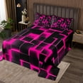 thumbnail image 2 of Erosebridal Gradient Checkered Bedspread Sets Twin Size,Buffalo Stereoscopic Bed Quilt,Geometry Decor,Breathable,2pcs, 2 of 5