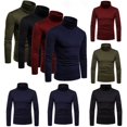 thumbnail image 2 of Chandail à Col Roulé Chaud d'Hiver pour Hommes, Tricoté, Haut, Chandail, Chemise, 2 of 4