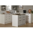 thumbnail image 3 of South Shore Toscano 6-Drawer Kitchen Island, in White and Maple Nutmeg, 3 of 16