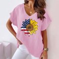 thumbnail image 2 of Birdeem Women V-Neck Print T-Shirts Fashion Comfortable Female Blouses Tops, 2 of 6