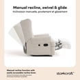 thumbnail image 4 of Storkcraft Serenity Wingback Upholstered Recline Glider with USB, Ivory, 4 of 13