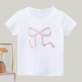 thumbnail image 2 of Plebaso T-Shirts Graphiques en Coton pour Filles, Col Rond, Manches Courtes, T-Shirts Décontractés d'Été, Jolis Hauts pour Enfants Filles, 2 of 3