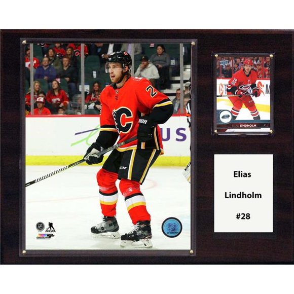 C&I Collectables 1215LINDHOLM LNH 12 x 15 Po Elias Lindholm Plaque de Joueur des Flames de Calgary