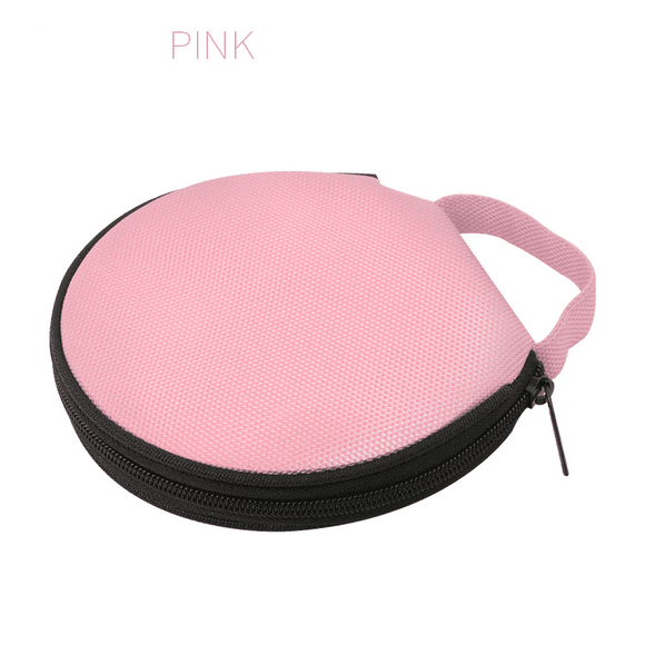 20 Cd / Dvd Case Hard Plastic Cd Pockets Storage Protective Dvd Storage Cd Bag For Travel Storage(Pink)