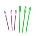 thumbnail image 1 of Sonceds 6pcs Large-Eye Plastic Needles Weaving Sewing Knitting Needles Colorful, 1 of 1