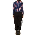 thumbnail image 3 of INSPIRE CHIC Blouson Bomber pour Femme Coupe Ajustée Léger à Fermeture Éclair Bleu Foncé S, 3 of 7