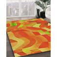 thumbnail image 3 of Ahgly Tapis Rectangulaire Lavable en Machine Intérieur Transitionnel Jaune, 2 Pieds x 4 Pieds, 3 of 7
