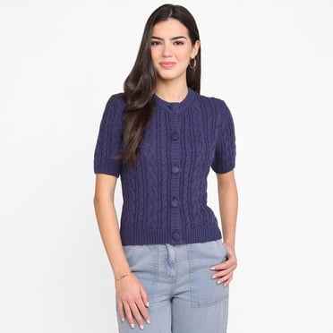 Devoted Women's Short Sleeve Cardigan, Sizes XS-XL