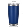 thumbnail image 3 of Riforla 20 OZ Stainless Tumbler Travel Mug Coffee Tumbler Steel Thermal Cup Glass&Bottle Silver One Size, 3 of 3
