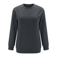 thumbnail image 3 of Pxiakgy Tenues d'Automne pour Femmes 2024 Chandail à Col Rond Uni pour Femmes Manches Longues Chandail Décontracté Mignon Léger Ample Hauts Taille : P-2TG, 3 of 8