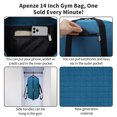 thumbnail image 4 of Small Gym Bag 14 inch lightweight Carry On Mini Duffel Bag for Travel Sport - Blue, 4 of 7