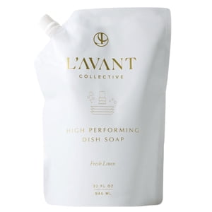 L'AVANT Collective High Performing Dish Soap Refill | Plant-Based Ingredients & High Performing Formula | Fresh Linen Scent | 32 FL oz/946 mL