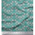 thumbnail image 1 of Soimoi Polyester Crepe Fabric Floral Block Printed Craft Fabric by The Yard 42 Inch Wide, 1 of 3