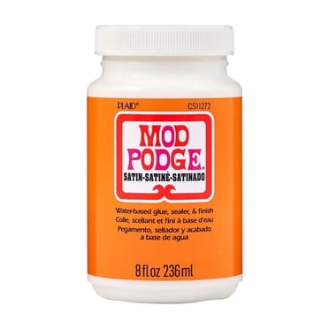 Mod Podge Satin Liquid Waterbase Sealer, Glue, and Finish, 8 fl oz