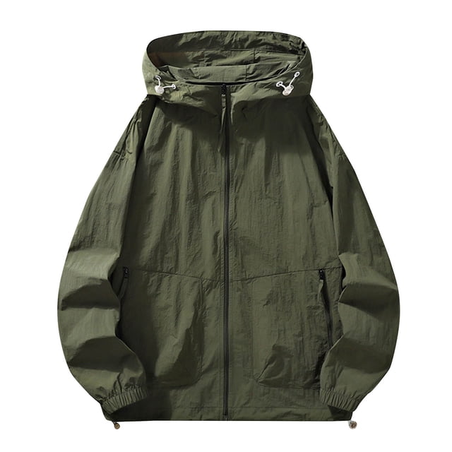 Men's Lightweight Summer Sun Protection Jacket Made from Breathable Ice Thread Fabric, Perfect for Outdoor Activities Like Running and Hiking, Provides UV Defense