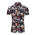 thumbnail image 2 of Chemises Décontractées pour Hommes à Boutons, Imprimé Tropical, Blouse à Col Rabattu, Été, Plage, Hawaïennes, Manches Courtes pour Hommes, 2 of 4