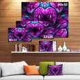 thumbnail image 3 of Cœur Mystique Froid Violet - Impression d'Art Floral sur Toile, 3 of 4