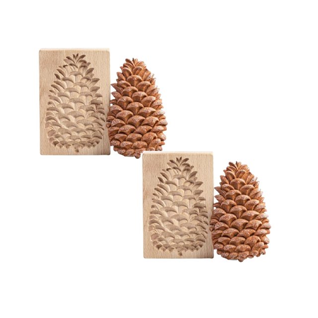 Oleegame 2PC Cookie Mold DIY Baking Moulds Wooden Cookie Cookie Moulds Embossing Craft Decorative Baking Tools For Christmas Thanksgiving Christmas Kitchen