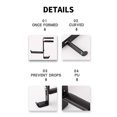 thumbnail image 3 of Amdohai Support de Casque Type Clip-edge Support Mural en Métal Réglable pour Écouteurs Support de Bureau Rouge, 3 of 7