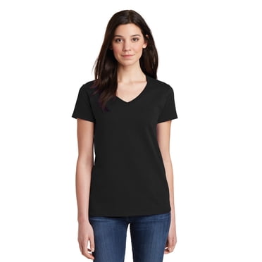 Gildan T-Shirt à Col en V pour Femmes en Coton Épais 100 % Coton 5V00L