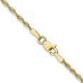 thumbnail image 4 of Diamond2Deal 10K Yellow Gold 1.8mm Diamond-Cut Lightweight Rope Chain Necklace for Women 30", 4 of 6