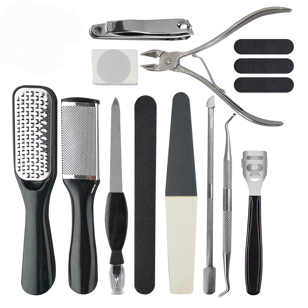 Professional Pedicure Tools Set, Stainless Steel Foot Care Kit Foot Rasp Dead Skin Remover Pedicure Kit