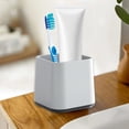thumbnail image 1 of Toothbrush Holder Mouthwash Cup Set Bathroom Organization Countertop Storage Oral Care Accessories Durable Plastic Design In Gray Color Gray, 1 of 6