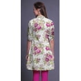 thumbnail image 3 of Bimba Women Straight Kurta Mandarin Collar Printed Dress Short Kurti Tops, 3 of 6