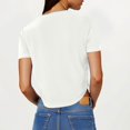 thumbnail image 4 of Yuyuzo Hauts Courts pour Femmes T-Shirts à Manches Courtes Col Rond Hauts de Sortie T-Shirts Unis Hauts, 4 of 7