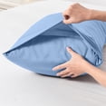 thumbnail image 4 of Body Pillowcase Set | Cooling Pillow Cover for Hot Sleepers | Temperature Regulating Full Length Pillow Protector | 2 Pack Breathable Polyester Pillow Case for Night Sweats and All Season Use, 4 of 6