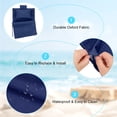 thumbnail image 2 of Uxcell Chaise à Sangle de Plage de Remplacement en Toile pour Chaise Longue avec Coussin Bleu Foncé, 2 of 7