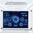 thumbnail image 3 of Computer Temp Monitor, Dual USB Interface PC Sensor Panel Display 3.5in IPS 360 Degree Rotation  for Gaming, 3 of 7
