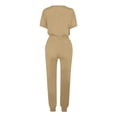 thumbnail image 5 of Yuyuzo Womens Workout Sets 2 Piece Short Sleeve Crew Neck T-Shirts Drawstring Jogger Pants with Pockets, 5 of 5